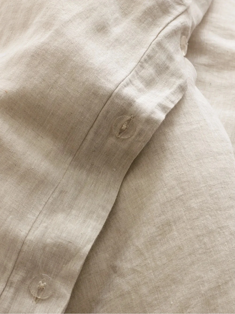 Quince European Linen Duvet Set Natural Chambray Full/Queen